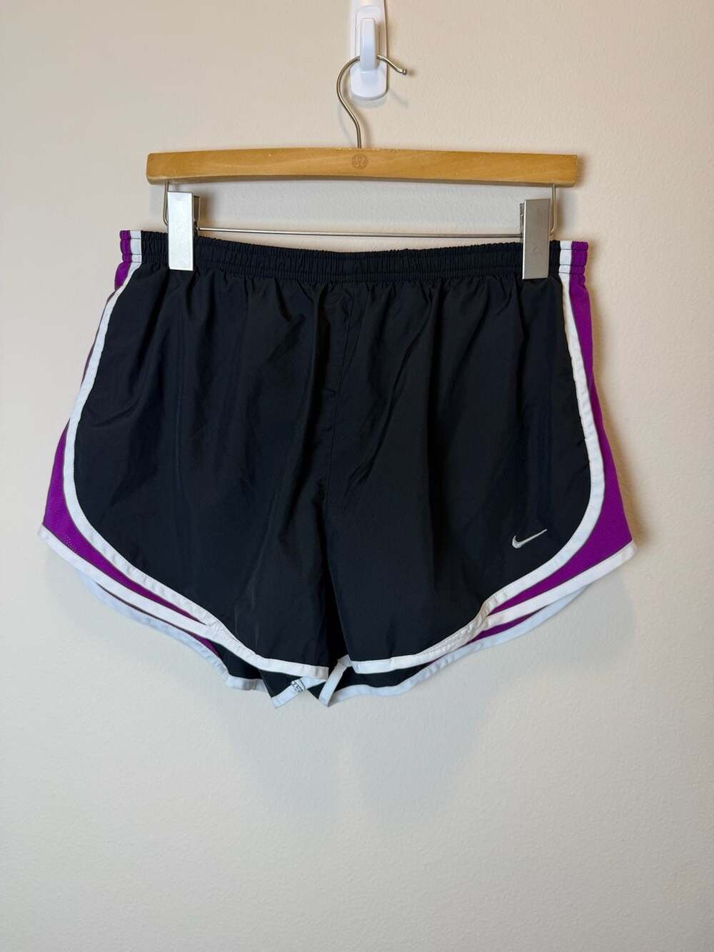 Nike Dri-FIT Tempo Running Shorts Black Purple White Size XL